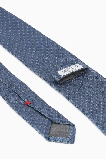Geometric Pattern Tie in Silk