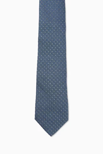 Geometric Pattern Tie in Silk