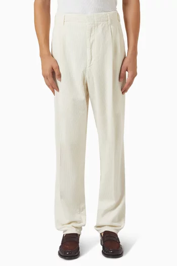 Pleated Corduroy Pants