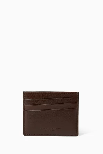 Logo Card Case in Leather