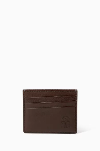 Logo Card Case in Leather