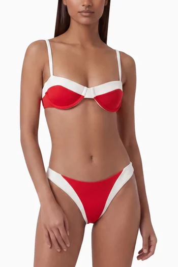 Strawberry Sugar Costa Bikini Top