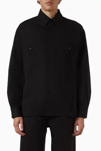 Two-pocket Shirt in Cotton-twill