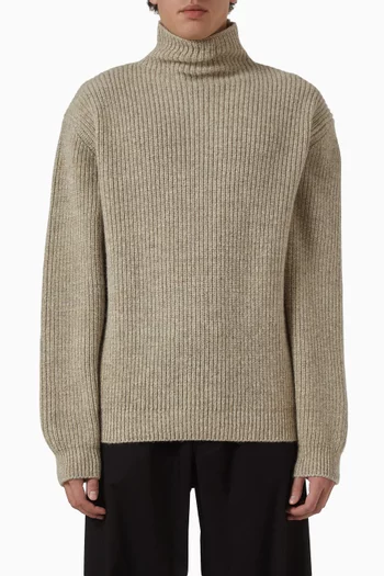 High-neck Sweater in Knit
