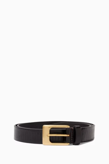 Rail Belt  in Leather