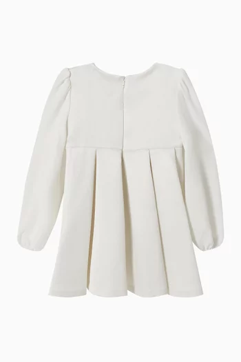 Bow Dress in Duchesse Satin & Georgette