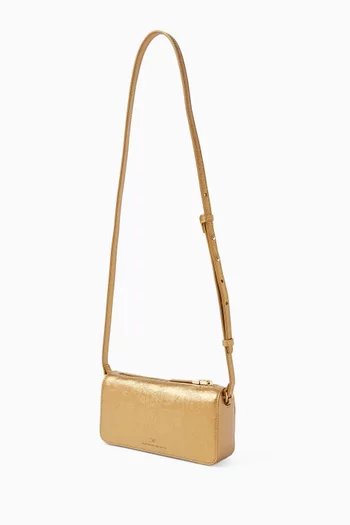 Logo Crossbody Bag in Faux Leather