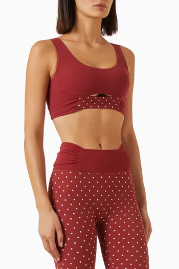 Luxe Balance Ruched Sports Crop in Freeform™