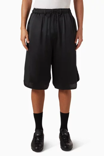 Liquid Logo Shorts in Satin