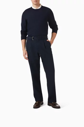 Dover Belted Pants in Cotton