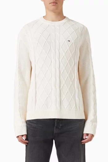Cable-knit Sweater in Cotton