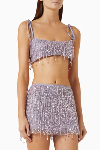 Yasmin Hand Beaded Tie Bralette