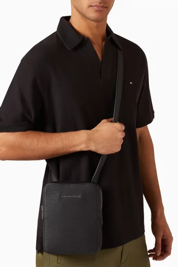 TH Business Textured Crossbody Reporter Bag
