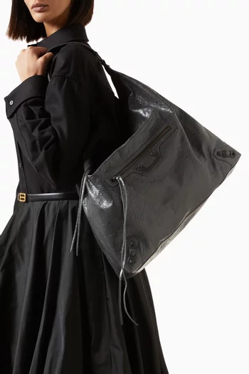 Large Le City Hobo Bag in Arena Lambskin