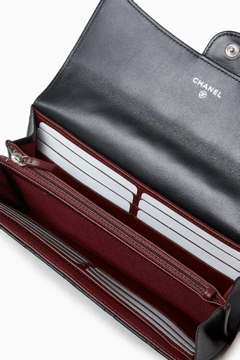 Long Wallet in Lambskin Leather