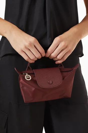 Mini Le Pliage Clutch in Recycled Canvas