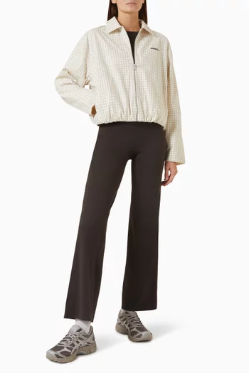 Checked Collared Jacket in Cotton