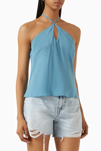 Rosana Halterneck Top in Crepe