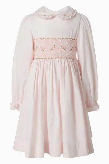 Sybelle Smocked Dress in Cotton