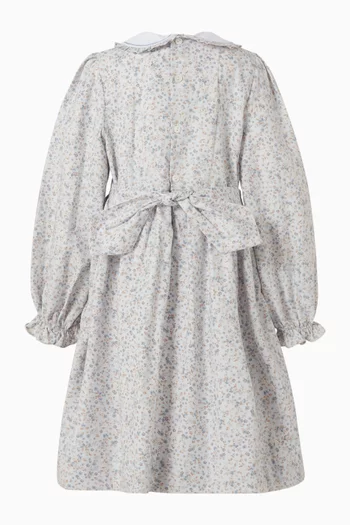 Heloise Smocked Dress in Cotton
