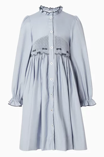 Lola Smocked Dress in Cotton