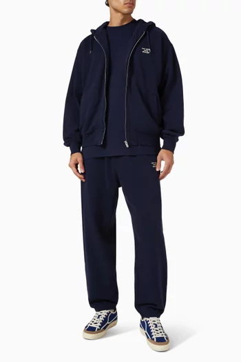 Slogan Zip Hoodie in Fleece