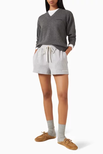 Drawstring-waist Shorts in Cotton