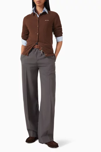 Wide-leg Pants in Virgin Wool Blend