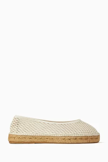 Ballet Flat Espadrilles in Cotton Net