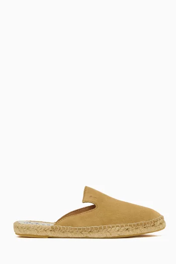 Espadrille Mule Flats in Suede