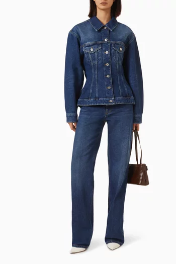 Washed Hourglass Jacket in Denim