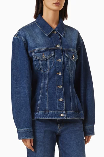 Washed Hourglass Jacket in Denim