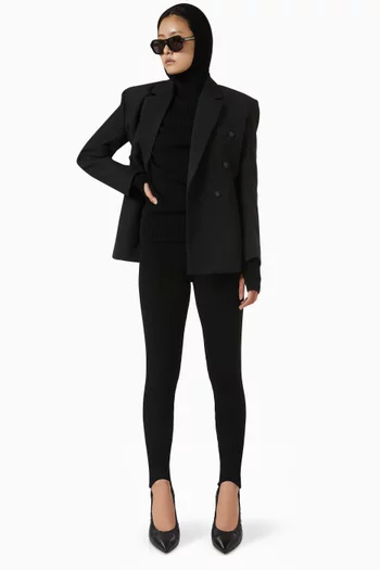 Larice Hooded Top in Ribbed-knit