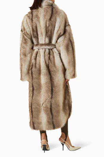 Ravello Robe Coat in Faux Fur