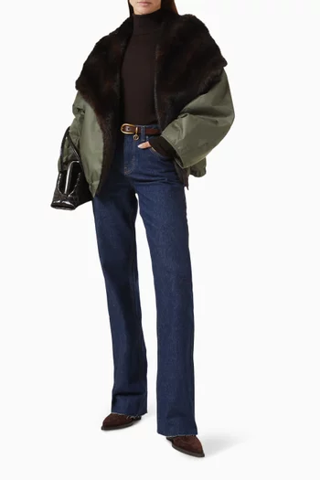 Vera Reversible Short Coat in Faux Fur