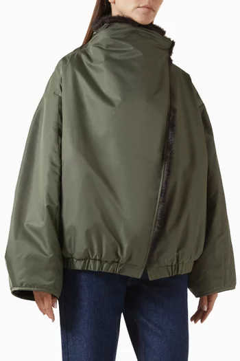 Vera Reversible Short Coat in Faux Fur
