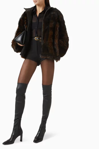 Milano Bomber Jacket in Lamb Fur