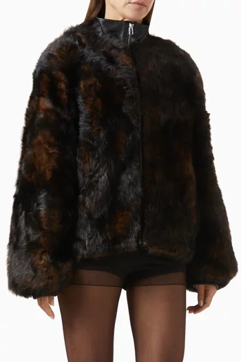 Milano Bomber Jacket in Lamb Fur