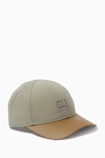 Mixed Logo Cap in Flatt Nylon