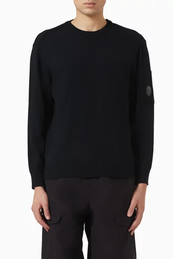 Lens Crewneck Sweater in Extrafine Merino Wool