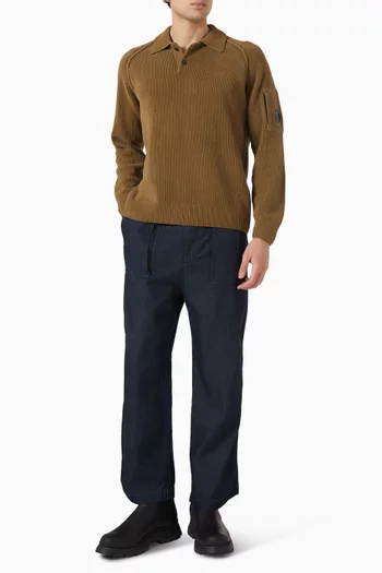 Lens Polo Sweater in Chenille Cotton