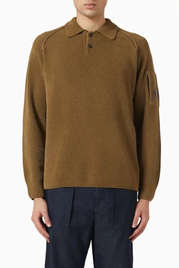 Lens Polo Sweater in Chenille Cotton