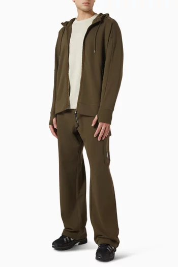 Diagonal Raised Cargo Lens Sweatpants in Fleece