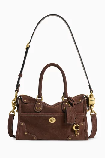 Rhyder Satchel Bag 24 in Suede & Leather