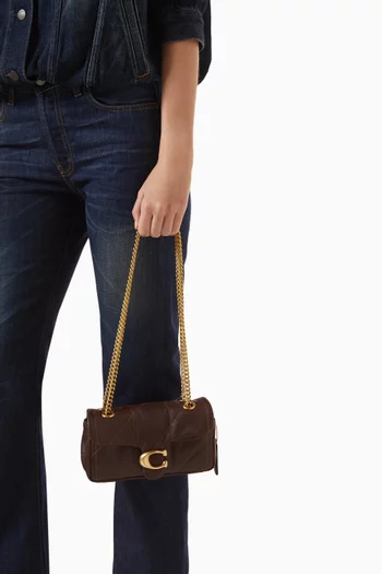 Tabby Quilted Shoulder Bag 20 in Smooth Leather