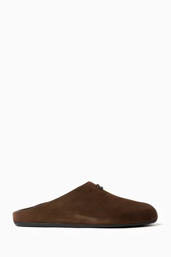 Sculpted C Soft Mules in Suede