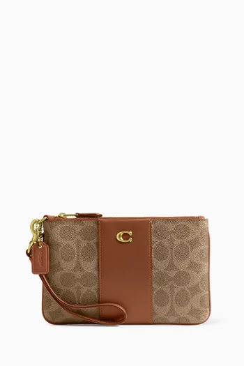 Essential Small Wristlet In Signature Canvas