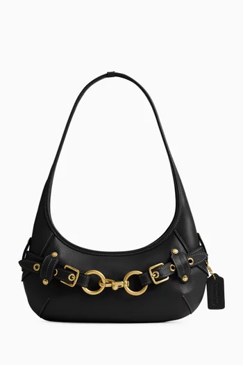 Belted Ergo Shoulder Bag 26 in Natural Grain Leather