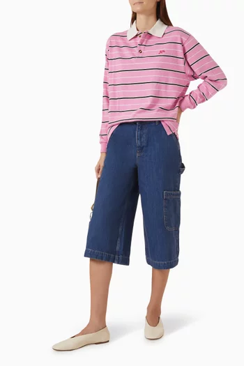 Remie Striped Rugby Shirt in Cotton Jersey