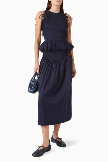Becca Shirred Top in Cotton